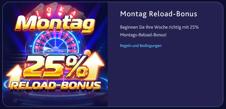 7Bit Casino Montag Reload Bonus