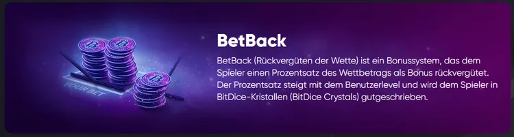 BitDice BetBack