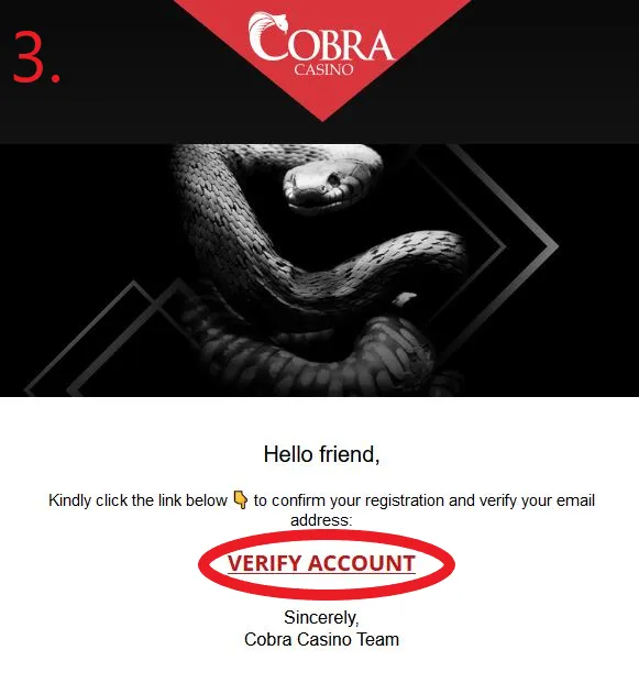 Cobracasino Email Verification