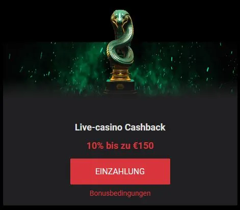Cobracasino Live Cashback