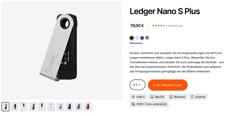 Ledger Nano S Plus Produkt