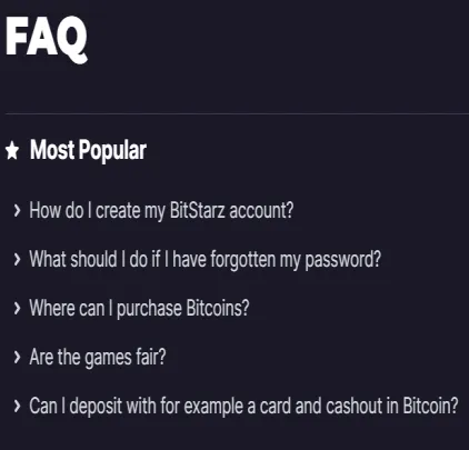 BitStarz FAQ