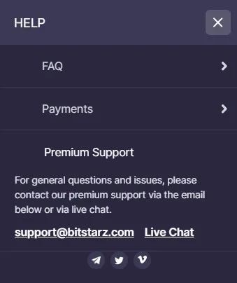 BitStarz Support